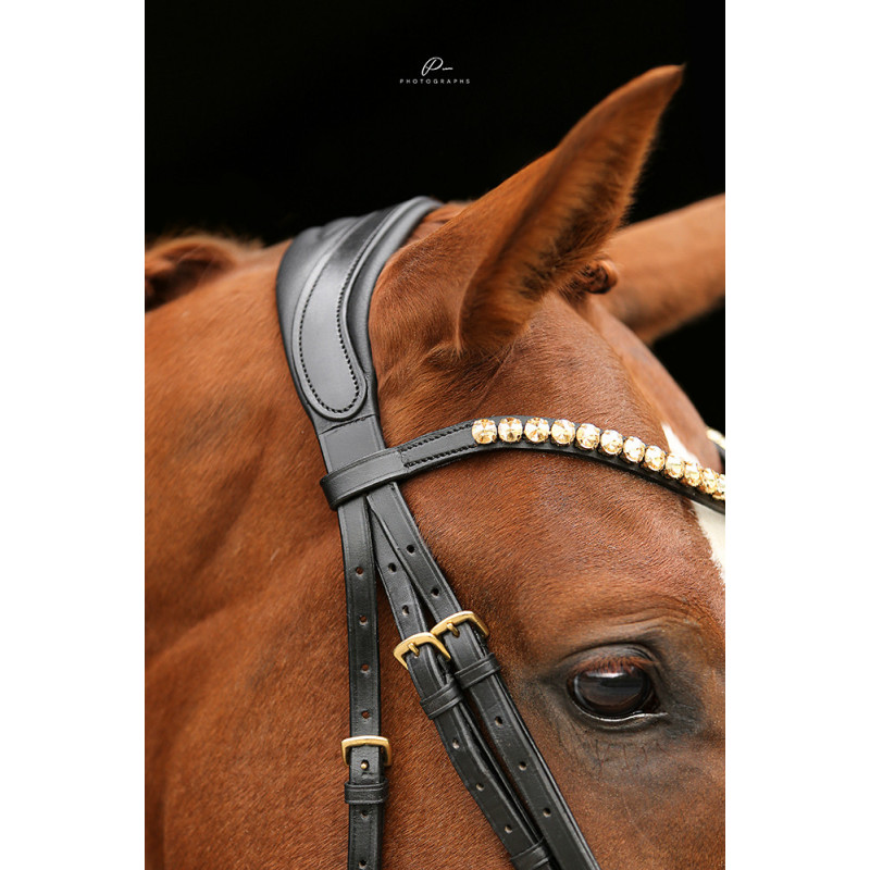 Anatomische Trense mit Schlangenleder Optik