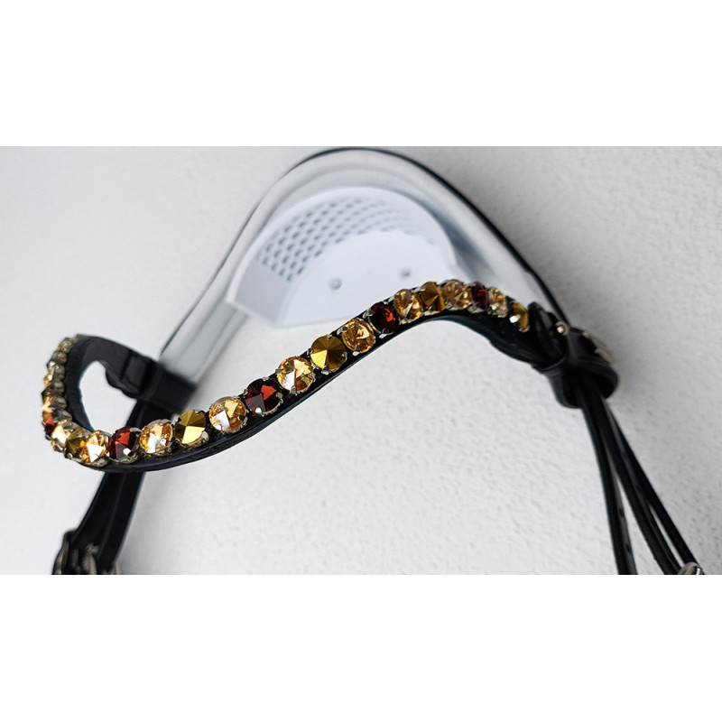 Anatomische Trense Las Vegas - weiß und mit Lack