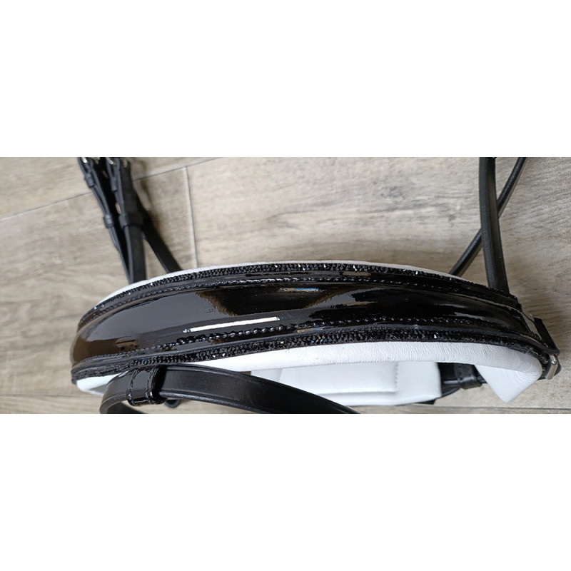 Anatomische Trense Las Vegas - weiß und mit Lack